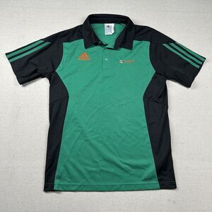 Adidas Green and Black Polo Shirt